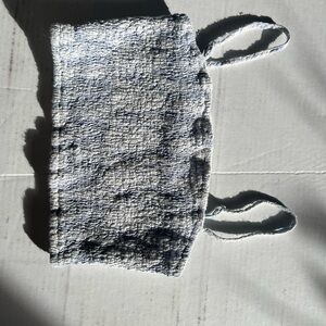 Textured light blue tank